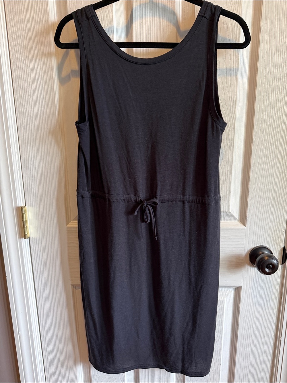 Columbia Black Sleeveless Drawstring Dress